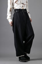 Load image into Gallery viewer, KLASICA GALWAY - Hb CUT OFF BOLD STRAIGHT TROUSERS / HIGH DENSITY HERRING BONE (DARK NIGHT)