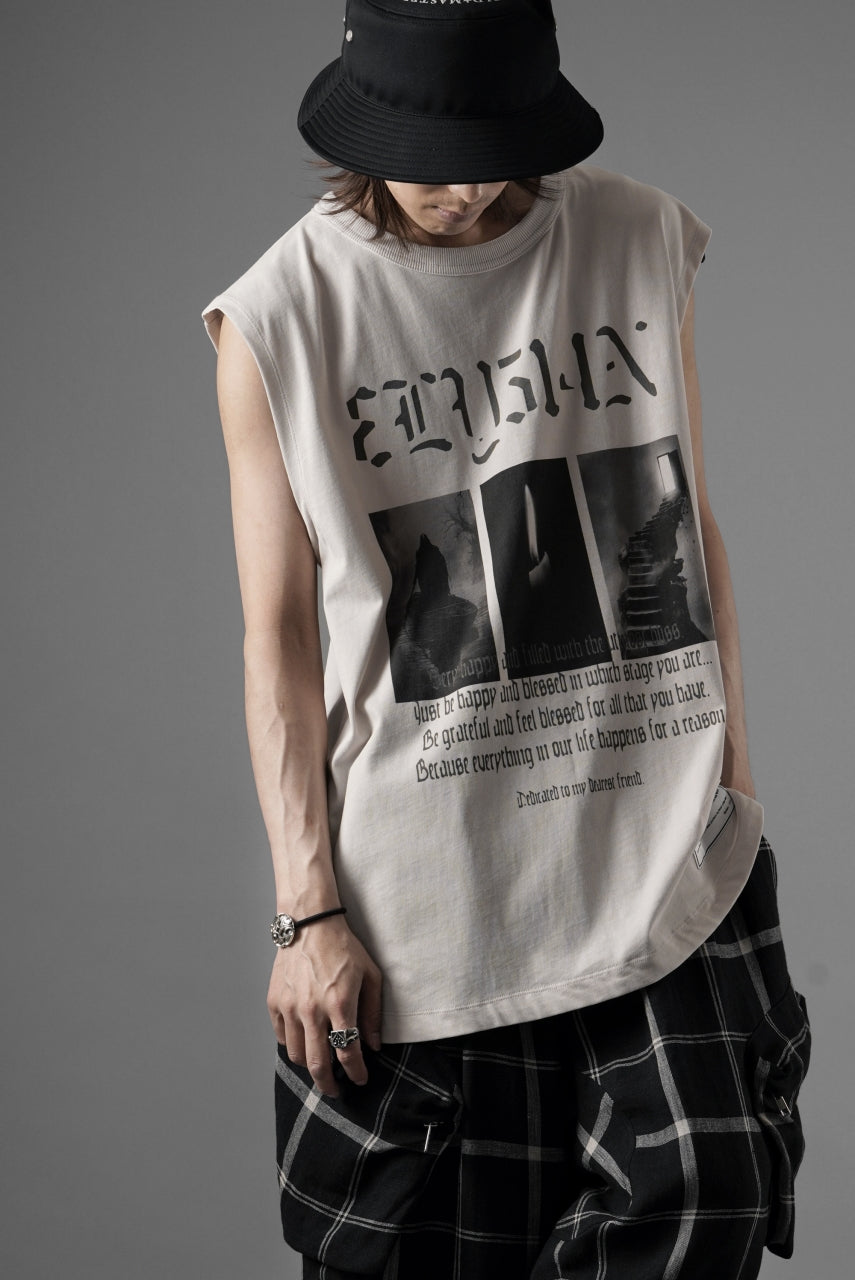 画像をギャラリービューアに読み込む, beauty : beast ESSENTIAL GRAPHIC LINE SLEEVELESS TEE (ELYSIAN / BEIGE)