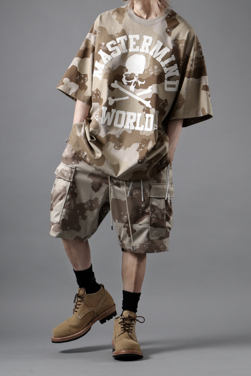 画像をギャラリービューアに読み込む, MASTERMIND WORLD JERSEY CAMO CARGO SHORTS (DESERT)