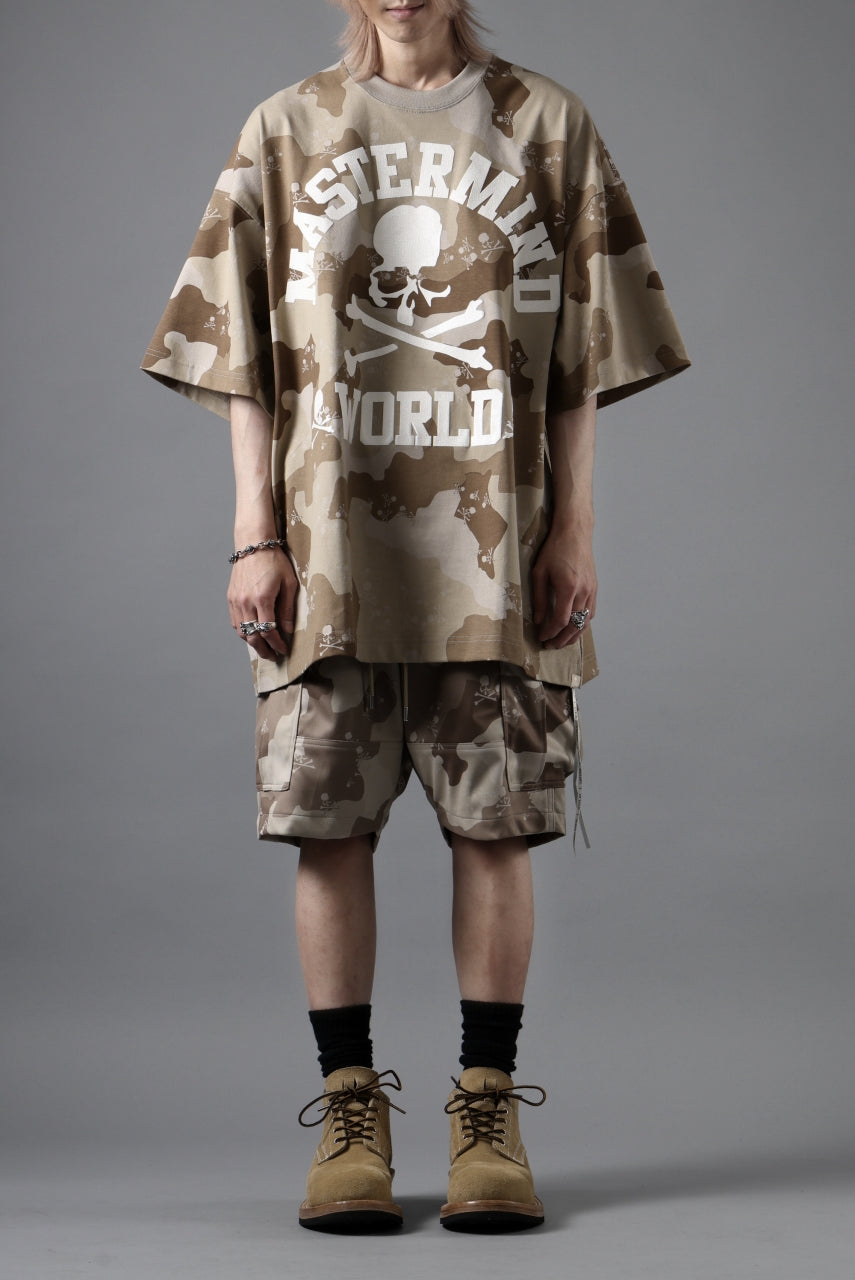 画像をギャラリービューアに読み込む, MASTERMIND WORLD JERSEY CAMO CARGO SHORTS (DESERT)