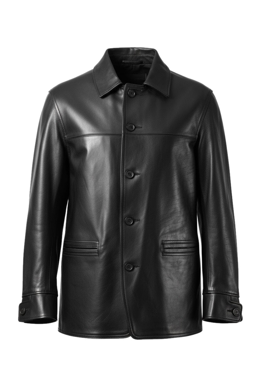 画像をギャラリービューアに読み込む, Y's for men x MASSES LEATHER CAR COAT / MA HORSE LEATHER (BLACK)
