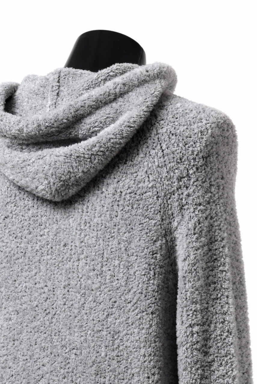 画像をギャラリービューアに読み込む, Ten c BOUCLE WOOL KNIT HOODIE (GRAY)