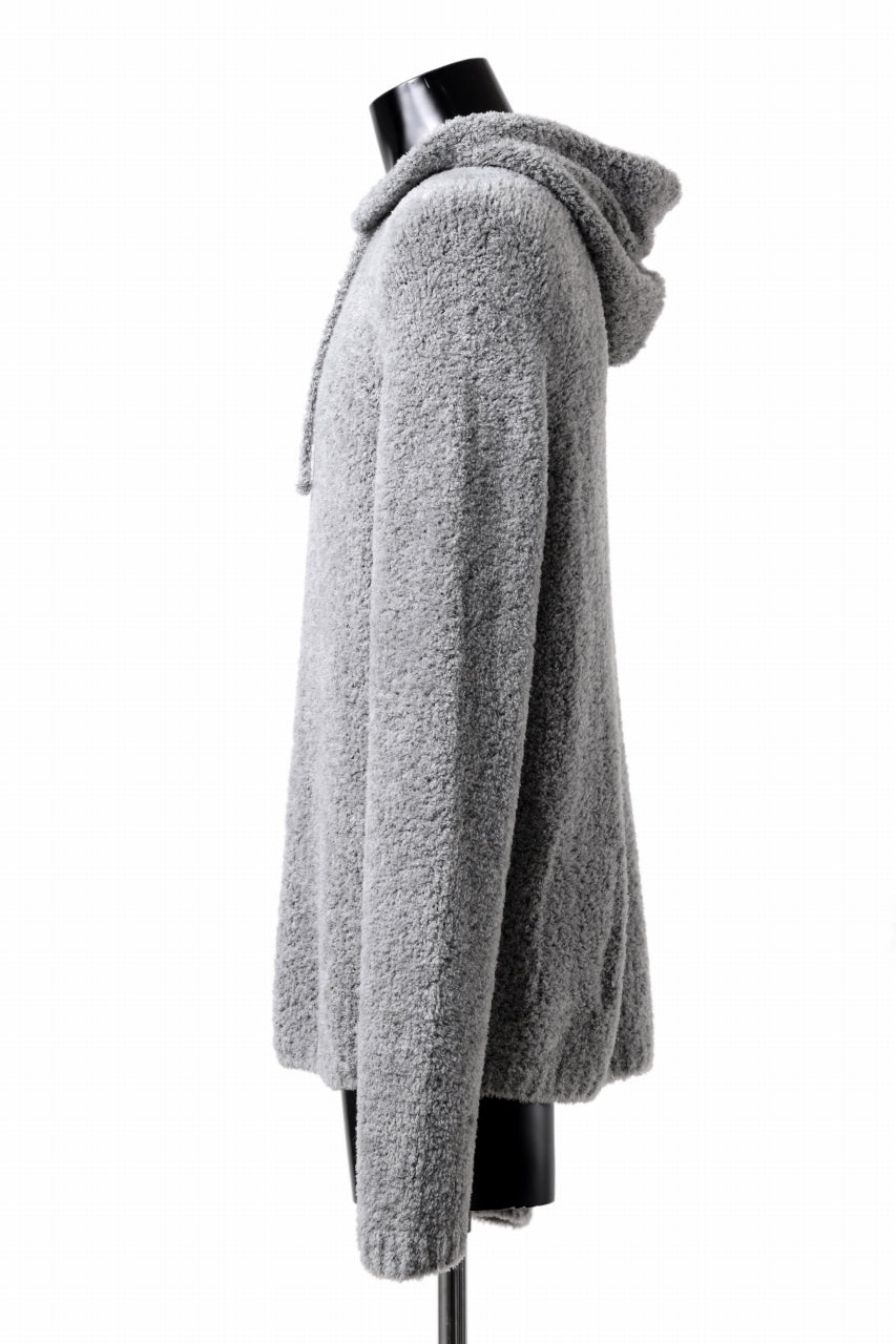 画像をギャラリービューアに読み込む, Ten c BOUCLE WOOL KNIT HOODIE (GRAY)