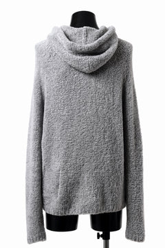 画像をギャラリービューアに読み込む, Ten c BOUCLE WOOL KNIT HOODIE (GRAY)