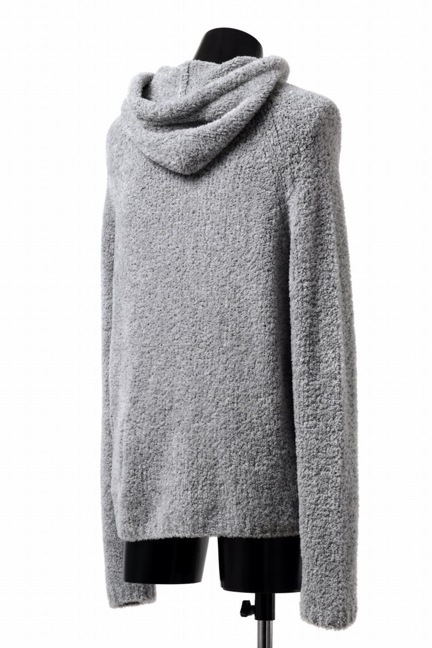 画像をギャラリービューアに読み込む, Ten c BOUCLE WOOL KNIT HOODIE (GRAY)