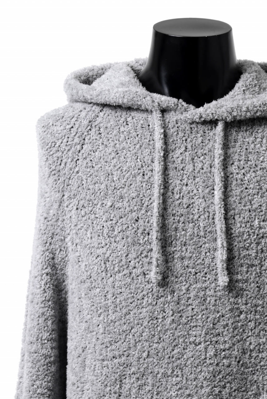 画像をギャラリービューアに読み込む, Ten c BOUCLE WOOL KNIT HOODIE (GRAY)