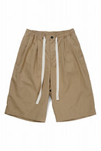Load image into Gallery viewer, sus-sous wide shorts / cotton linen twill hard finish (BEIGE)