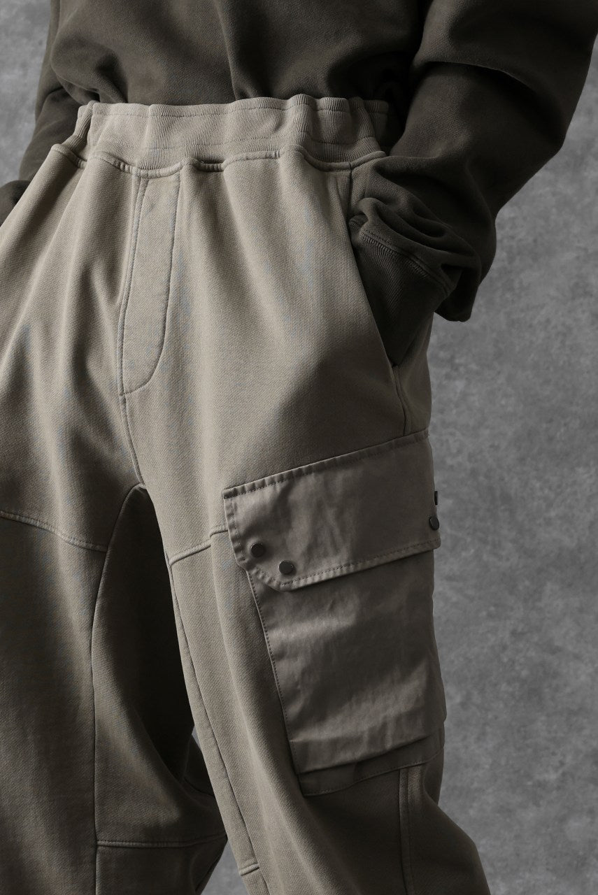 Load image into Gallery viewer, Ten c MULTI POCKET SNAP SWEAT PANTS / GARMENT DYED (ASH GRAY)