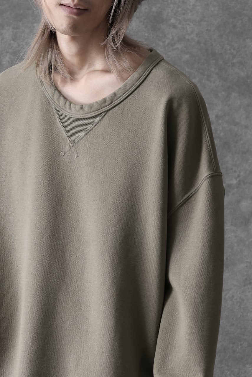 画像をギャラリービューアに読み込む, Ten c COTTON JERSEY SWEAT SHIRT / GARMENT DYED (ASH GRAY)