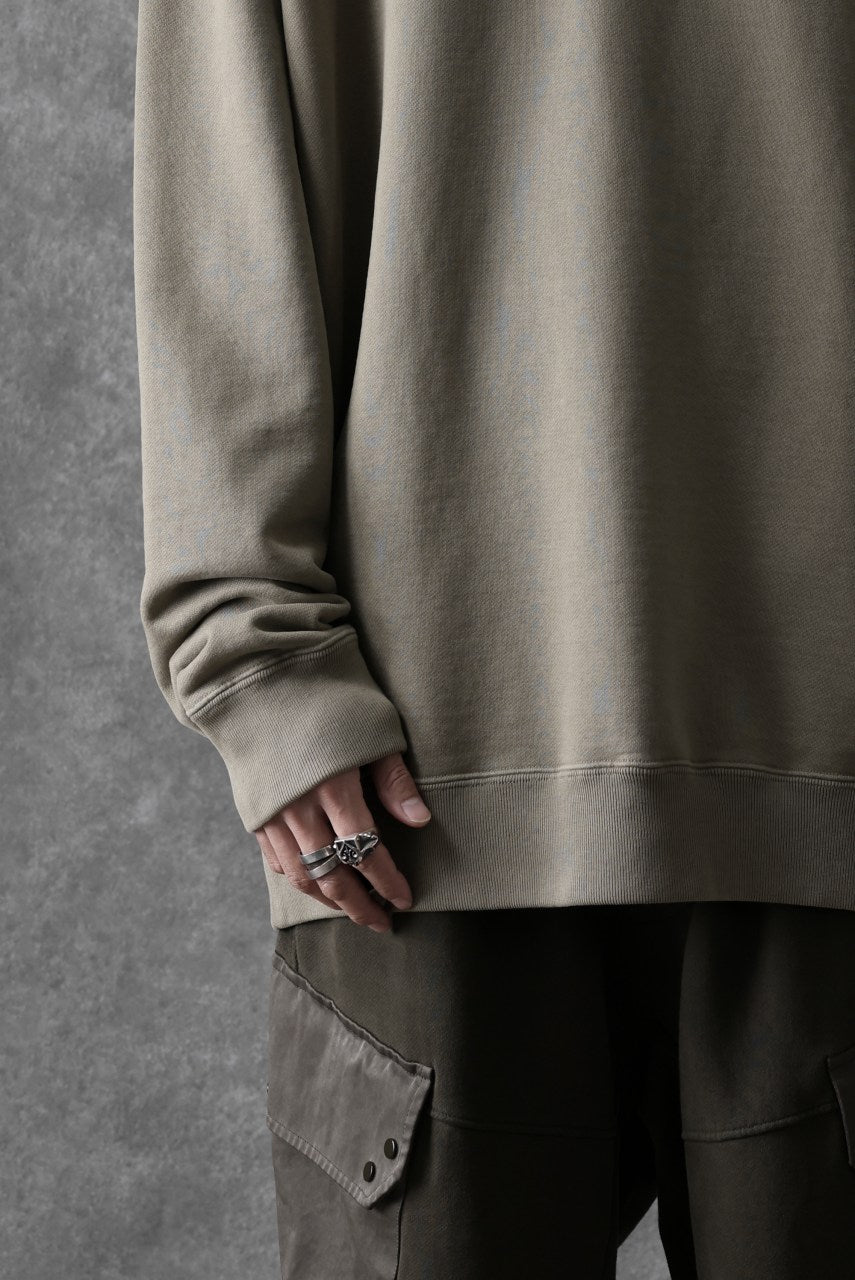 画像をギャラリービューアに読み込む, Ten c COTTON JERSEY SWEAT SHIRT / GARMENT DYED (ASH GRAY)