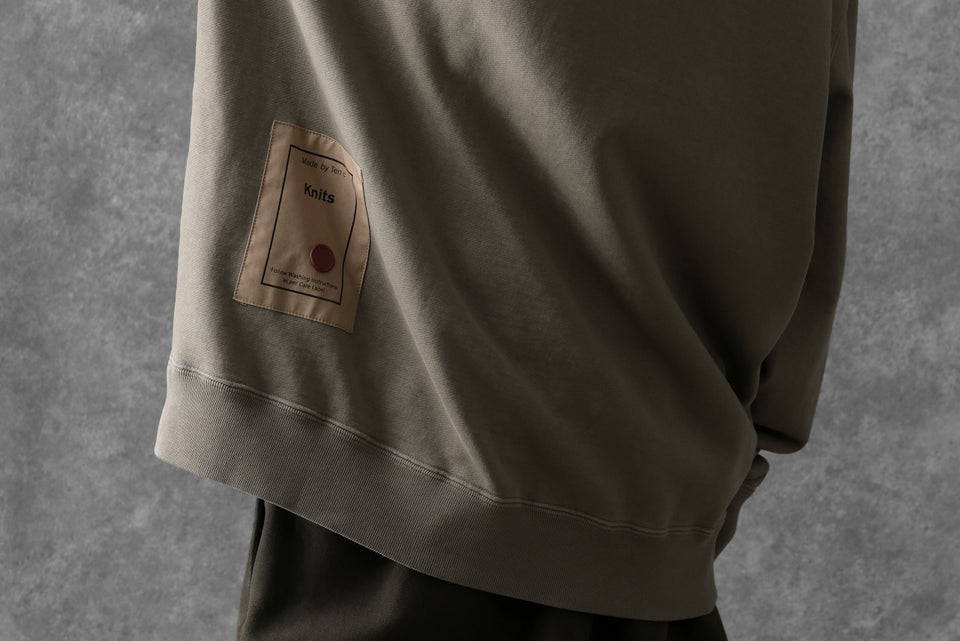画像をギャラリービューアに読み込む, Ten c COTTON JERSEY SWEAT SHIRT / GARMENT DYED (ASH GRAY)