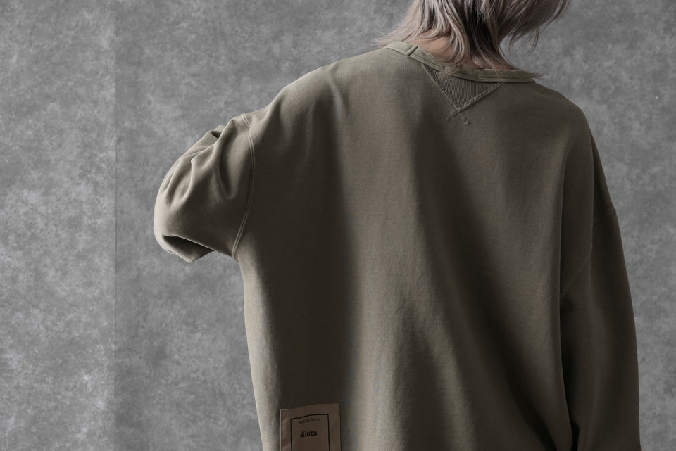 画像をギャラリービューアに読み込む, Ten c COTTON JERSEY SWEAT SHIRT / GARMENT DYED (ASH GRAY)