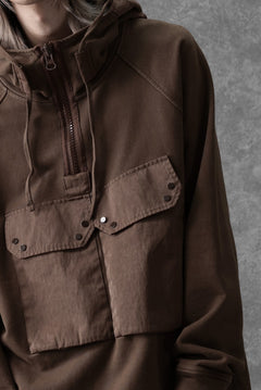 画像をギャラリービューアに読み込む, Ten c MULTI POCKET ZIP HOODIE / GARMENT DYED (BROWN)