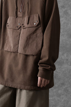 画像をギャラリービューアに読み込む, Ten c MULTI POCKET ZIP HOODIE / GARMENT DYED (BROWN)