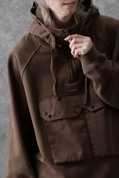 画像をギャラリービューアに読み込む, Ten c MULTI POCKET ZIP HOODIE / GARMENT DYED (BROWN)