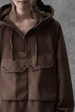 画像をギャラリービューアに読み込む, Ten c MULTI POCKET ZIP HOODIE / GARMENT DYED (BROWN)