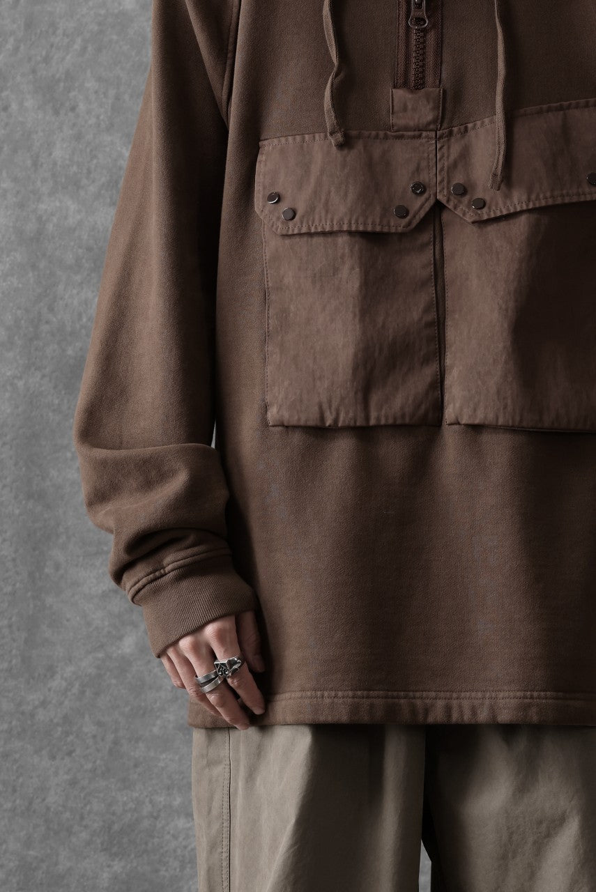 画像をギャラリービューアに読み込む, Ten c MULTI POCKET ZIP HOODIE / GARMENT DYED (BROWN)