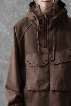 画像をギャラリービューアに読み込む, Ten c MULTI POCKET ZIP HOODIE / GARMENT DYED (BROWN)