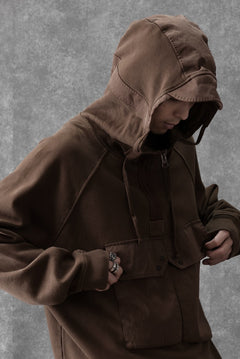 画像をギャラリービューアに読み込む, Ten c MULTI POCKET ZIP HOODIE / GARMENT DYED (BROWN)