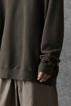 画像をギャラリービューアに読み込む, Ten c COTTON JERSEY SWEAT SHIRT / GARMENT DYED (DARK OLIVE)