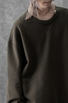 画像をギャラリービューアに読み込む, Ten c COTTON JERSEY SWEAT SHIRT / GARMENT DYED (DARK OLIVE)