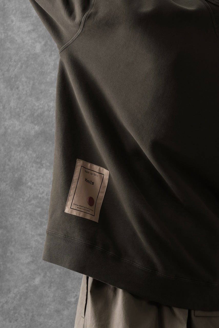 画像をギャラリービューアに読み込む, Ten c COTTON JERSEY SWEAT SHIRT / GARMENT DYED (DARK OLIVE)