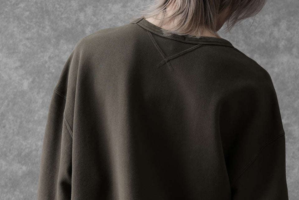画像をギャラリービューアに読み込む, Ten c COTTON JERSEY SWEAT SHIRT / GARMENT DYED (DARK OLIVE)