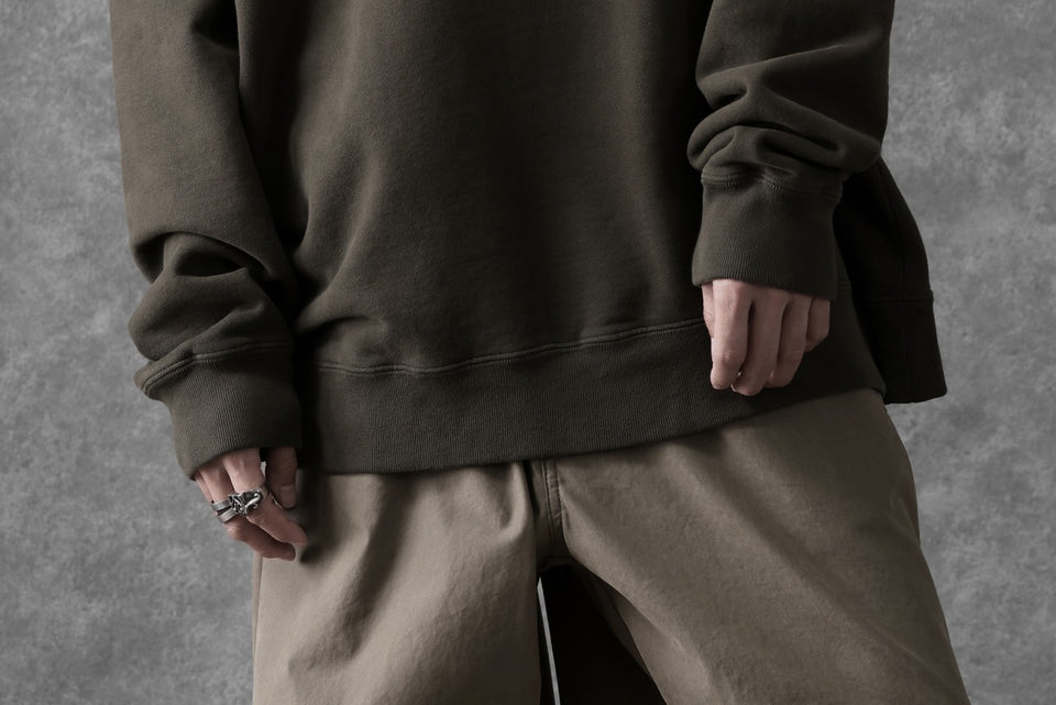 画像をギャラリービューアに読み込む, Ten c COTTON JERSEY SWEAT SHIRT / GARMENT DYED (DARK OLIVE)