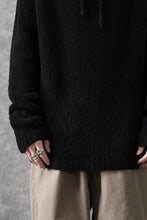 画像をギャラリービューアに読み込む, Ten c BOUCLE WOOL KNIT HOODIE (BLACK)