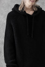 画像をギャラリービューアに読み込む, Ten c BOUCLE WOOL KNIT HOODIE (BLACK)