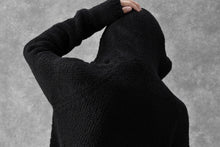 画像をギャラリービューアに読み込む, Ten c BOUCLE WOOL KNIT HOODIE (BLACK)