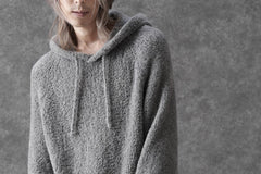 画像をギャラリービューアに読み込む, Ten c BOUCLE WOOL KNIT HOODIE (GRAY)