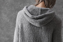 画像をギャラリービューアに読み込む, Ten c BOUCLE WOOL KNIT HOODIE (GRAY)