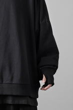 画像をギャラリービューアに読み込む, thom/krom EXTRA OVERSIZED FIT HOODIE / ELASTIC COTTON SWEAT (BLACK)