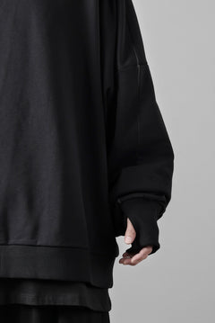 画像をギャラリービューアに読み込む, thom/krom EXTRA OVERSIZED FIT HOODIE / ELASTIC COTTON SWEAT (BLACK)