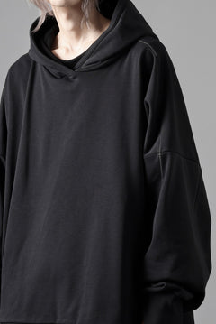 画像をギャラリービューアに読み込む, thom/krom EXTRA OVERSIZED FIT HOODIE / ELASTIC COTTON SWEAT (BLACK)