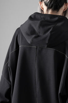 画像をギャラリービューアに読み込む, thom/krom EXTRA OVERSIZED FIT HOODIE / ELASTIC COTTON SWEAT (BLACK)