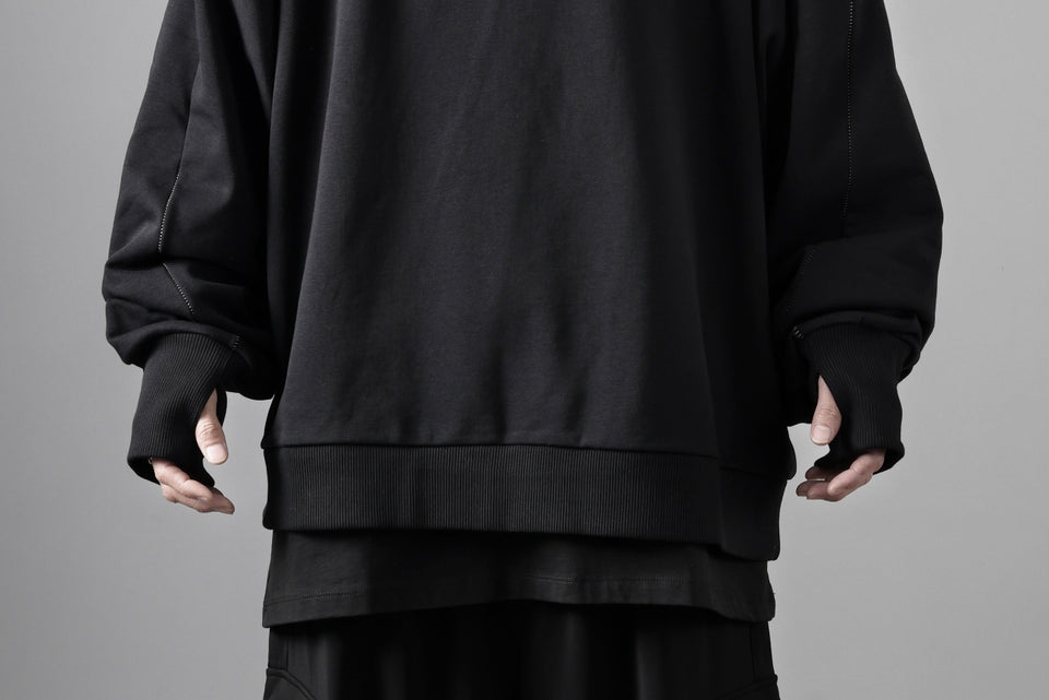 画像をギャラリービューアに読み込む, thom/krom EXTRA OVERSIZED FIT HOODIE / ELASTIC COTTON SWEAT (BLACK)