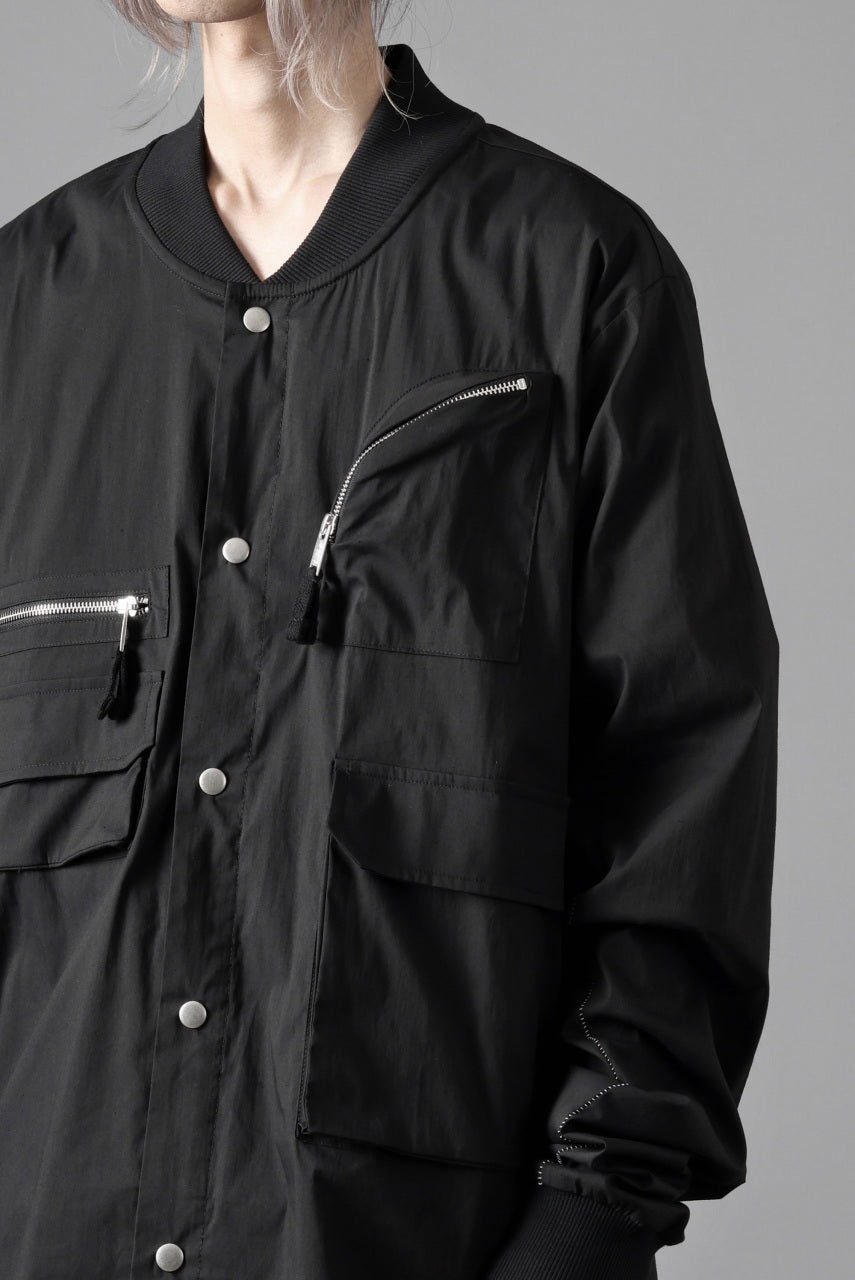 画像をギャラリービューアに読み込む, thom/krom WORK POCKET JACKET / ELASTIC COTTON &amp; POLYAMIDE (BLACK)