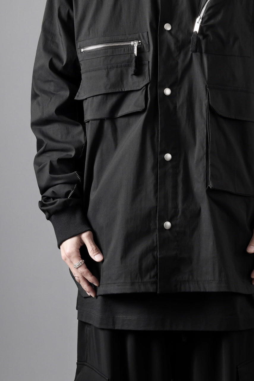 画像をギャラリービューアに読み込む, thom/krom WORK POCKET JACKET / ELASTIC COTTON & POLYAMIDE (BLACK)