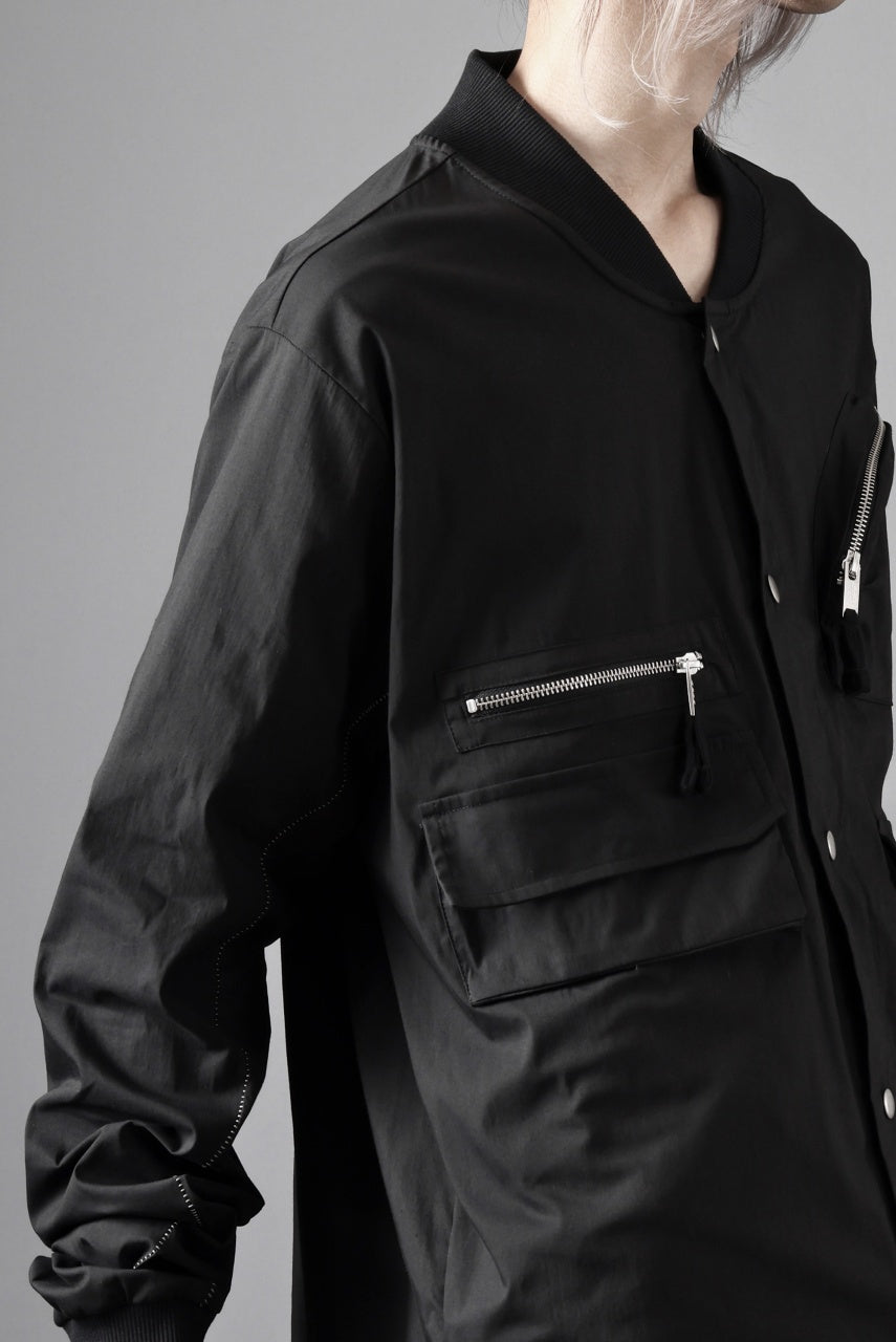 画像をギャラリービューアに読み込む, thom/krom WORK POCKET JACKET / ELASTIC COTTON & POLYAMIDE (BLACK)