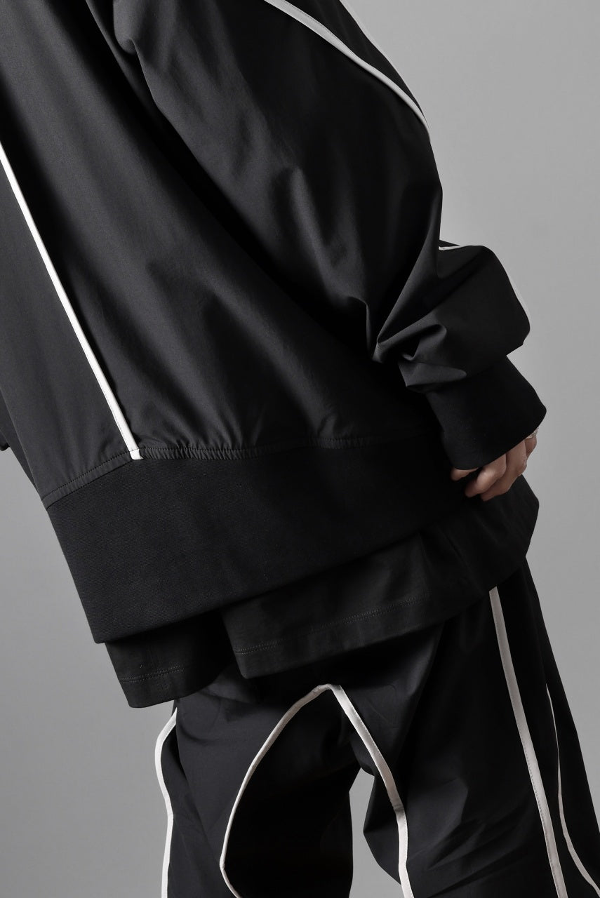 画像をギャラリービューアに読み込む, thom/krom MA-1 JACKET / ELASTIC NYLON + REFLECTION PIPING (BLACK)