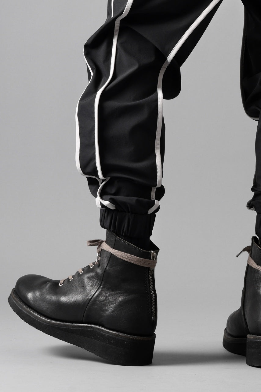 画像をギャラリービューアに読み込む, thom/krom DROP CROTCH TROUSERS / ELASTIC NYLON + REFLECTION PIPING (BLACK)