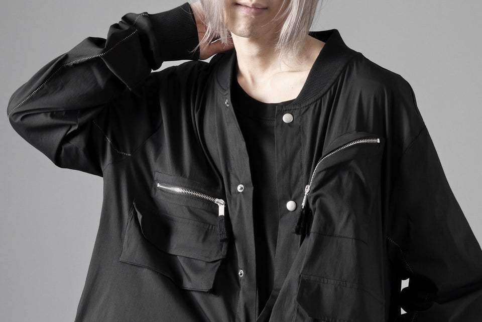 画像をギャラリービューアに読み込む, thom/krom WORK POCKET JACKET / ELASTIC COTTON &amp; POLYAMIDE (BLACK)