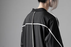 画像をギャラリービューアに読み込む, thom/krom MA-1 JACKET / ELASTIC NYLON + REFLECTION PIPING (BLACK)