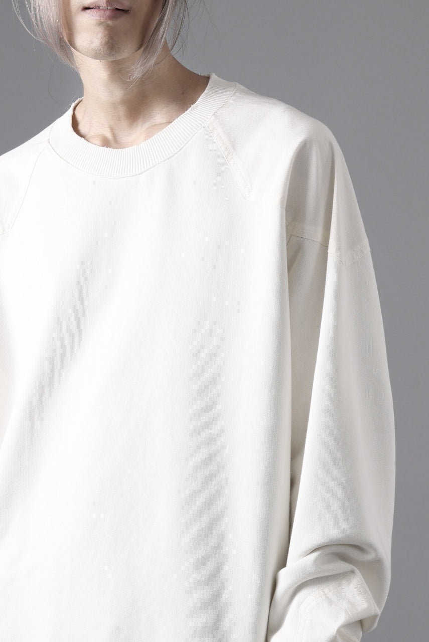 画像をギャラリービューアに読み込む, thom/krom CREW NECK TOPS / USED EFFECT COTTON SWEAT (CREAM)