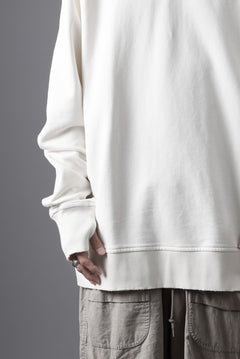 画像をギャラリービューアに読み込む, thom/krom CREW NECK TOPS / USED EFFECT COTTON SWEAT (CREAM)