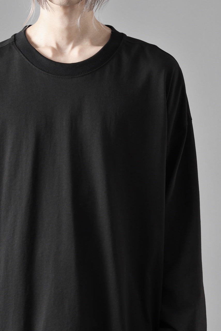 画像をギャラリービューアに読み込む, thom/krom OVERSIZED WIDE LONG SLEEVE TEE / COTTON JERSEY (BLACK)