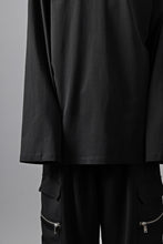 画像をギャラリービューアに読み込む, thom/krom OVERSIZED WIDE LONG SLEEVE TEE / COTTON JERSEY (BLACK)