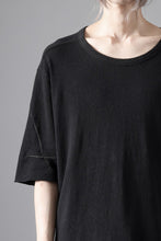 画像をギャラリービューアに読み込む, thom/krom SLIM FIT SHORT SLEEVE TEE / LINEN COTTON JERSEY (BLACK)